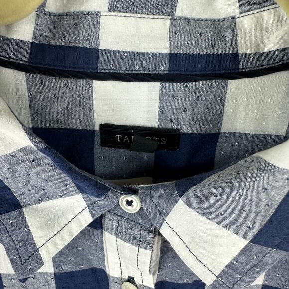 Talbots navy white gingham check women’s XL cotton modal embroidered dragonfly - Picture 3 of 5